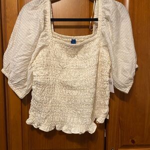 Elegant Cream Women's Top‎